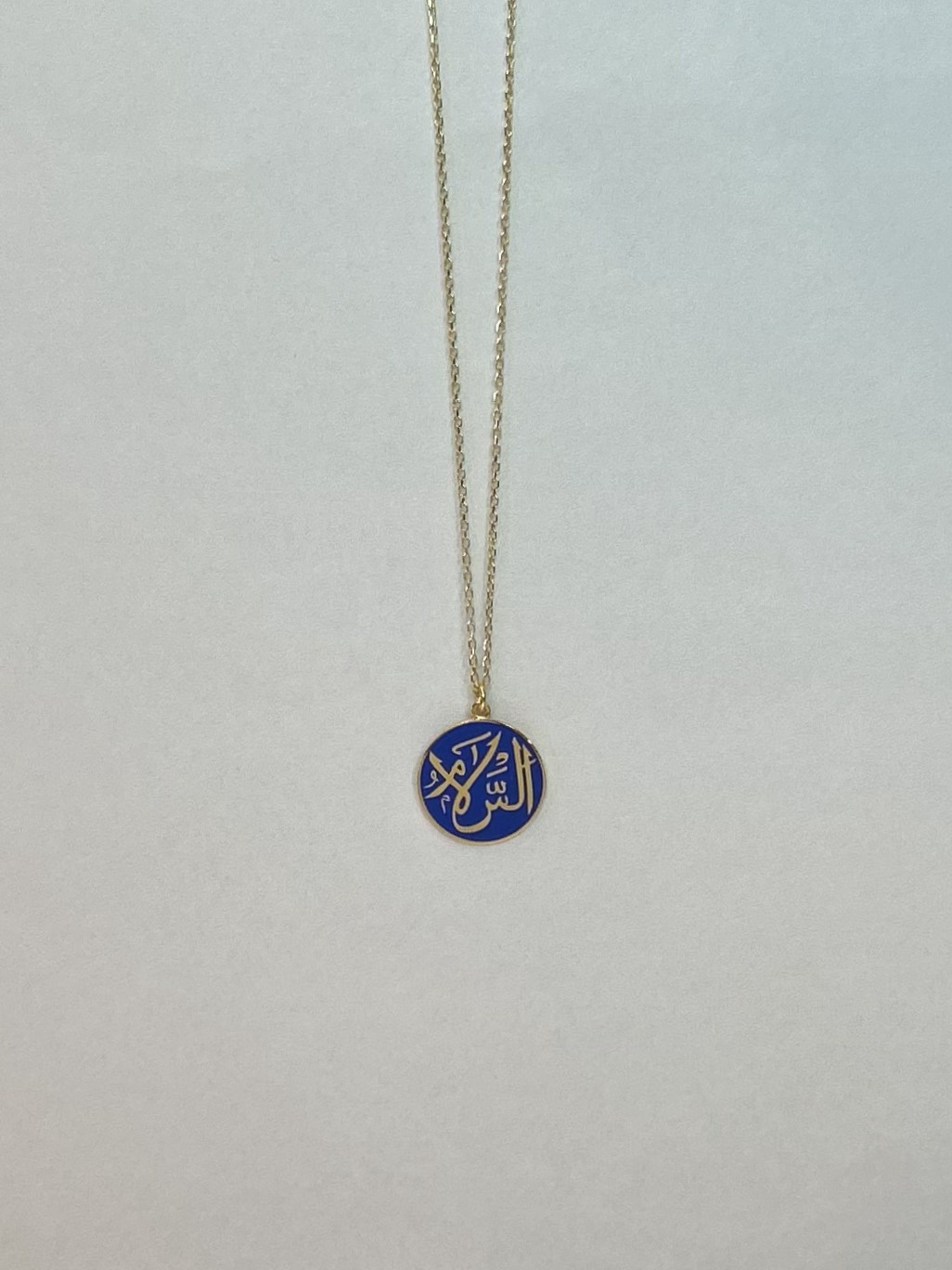 Es Selam Gümüş Üzeri Altın Kaplama Kolye